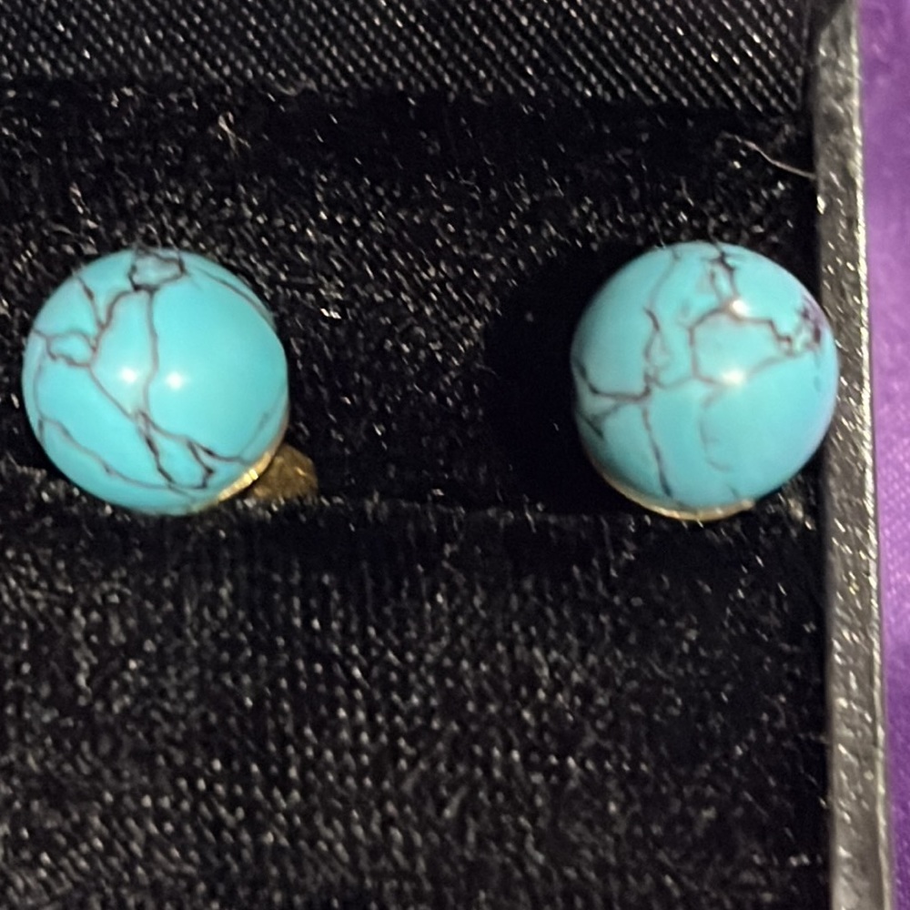Turqouis earring fr Italy - Picture 3 of 7